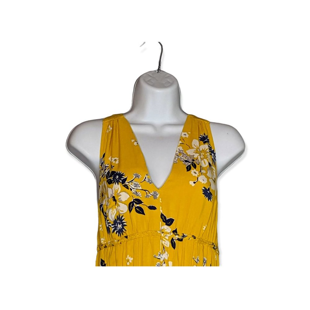 Japna Yellow a & Blue Maxi Dress Size Small - Picture 3 of 14